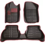 کفپوش پنج بعدی پژو 207 هاچبک نوار قرمز مدل چرم پنج بعدی