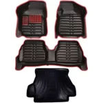 کفپوش پنج بعدی تیبا 1 نوار قرمز مدل am به همراه کفپوش صندوق ماهوت